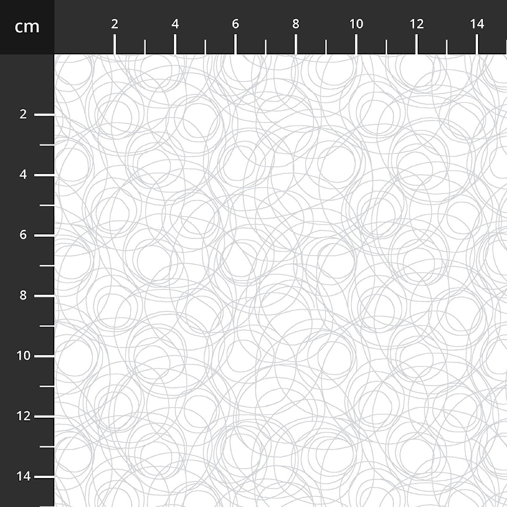 Quilters Flour - White on White Scribble Lines - Licence To Quilt