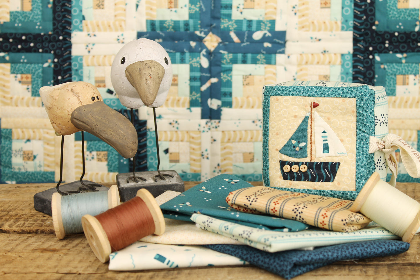 Sands of Time - Coral - Frosty Blue