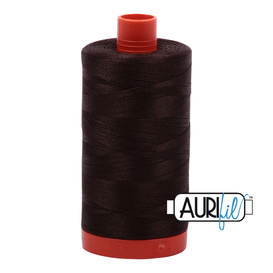 Aurifil Mako 50 - Dark Brown - Licence To Quilt
