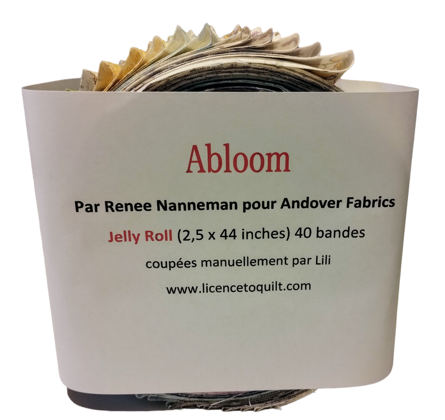 Abloom - Jelly Roll (40 bandes) - Licence To Quilt