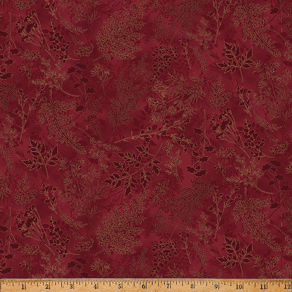 Harvest Bouquet - Foliage Maroon - Licence To Quilt