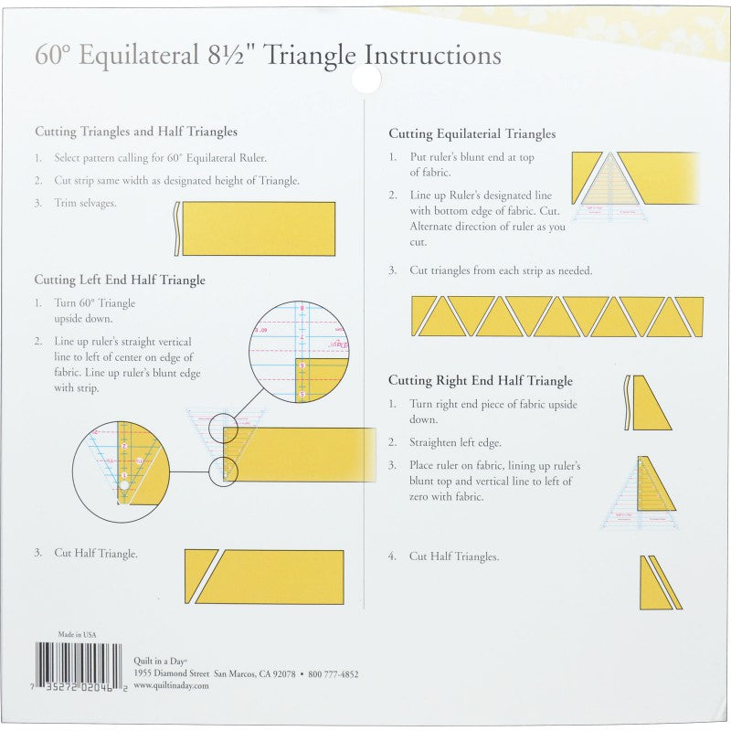 Quilt in a day - Règle patchwork 60° Equilateral - Licence To Quilt