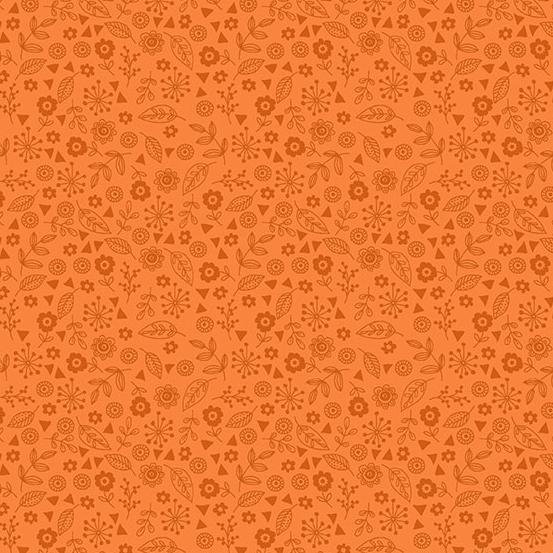 Forest - Doodle Ditzy Orange - Licence To Quilt