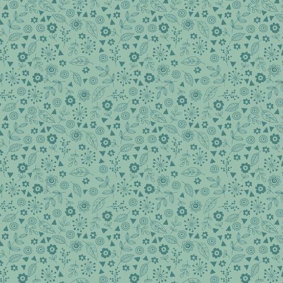 Forest - Doodle Ditzy Turquoise - Licence To Quilt