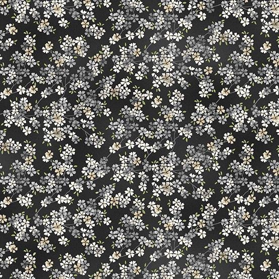 Tranquility - Cherry Branch Black Silver - Licence To Quilt
