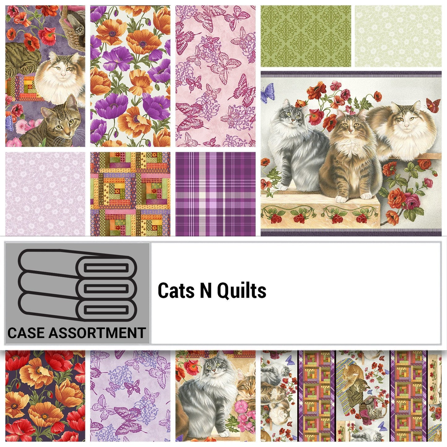 Cats N Quilts - Plaid Happy Fuchsia - Licence To Quilt