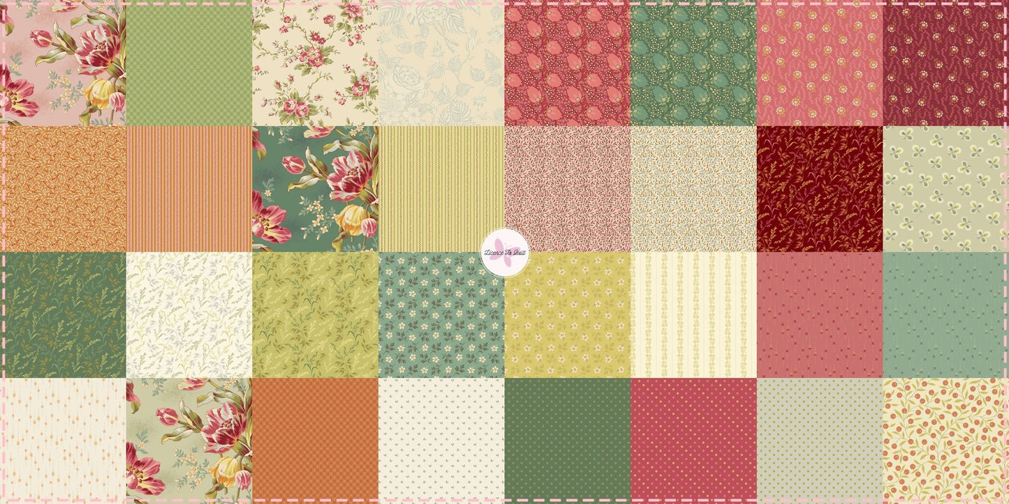Lady Tulip - Gossip Tangerine - Licence To Quilt