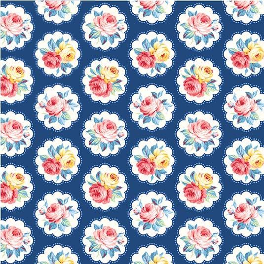 Country Cottage - Sunlit Days Navy - Licence To Quilt
