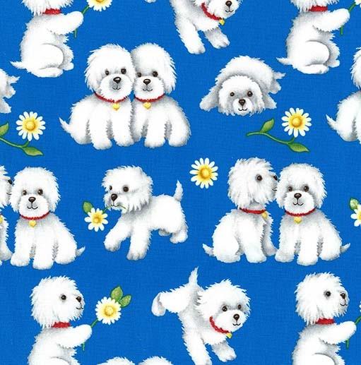 Paw Prints - Retro Rover Blue - Licence To Quilt