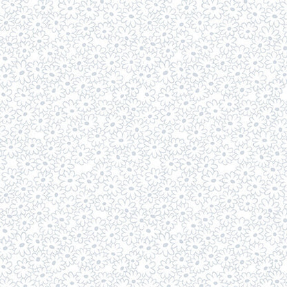 Quilters Flour - White on White Small Daisy - Licence To Quilt