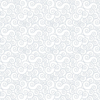 Quilters Flour - White on White Touching Scrolls - Licence To Quilt