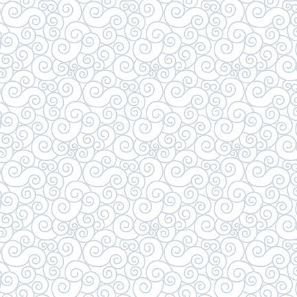 Quilters Flour - White on White Touching Scrolls - Licence To Quilt