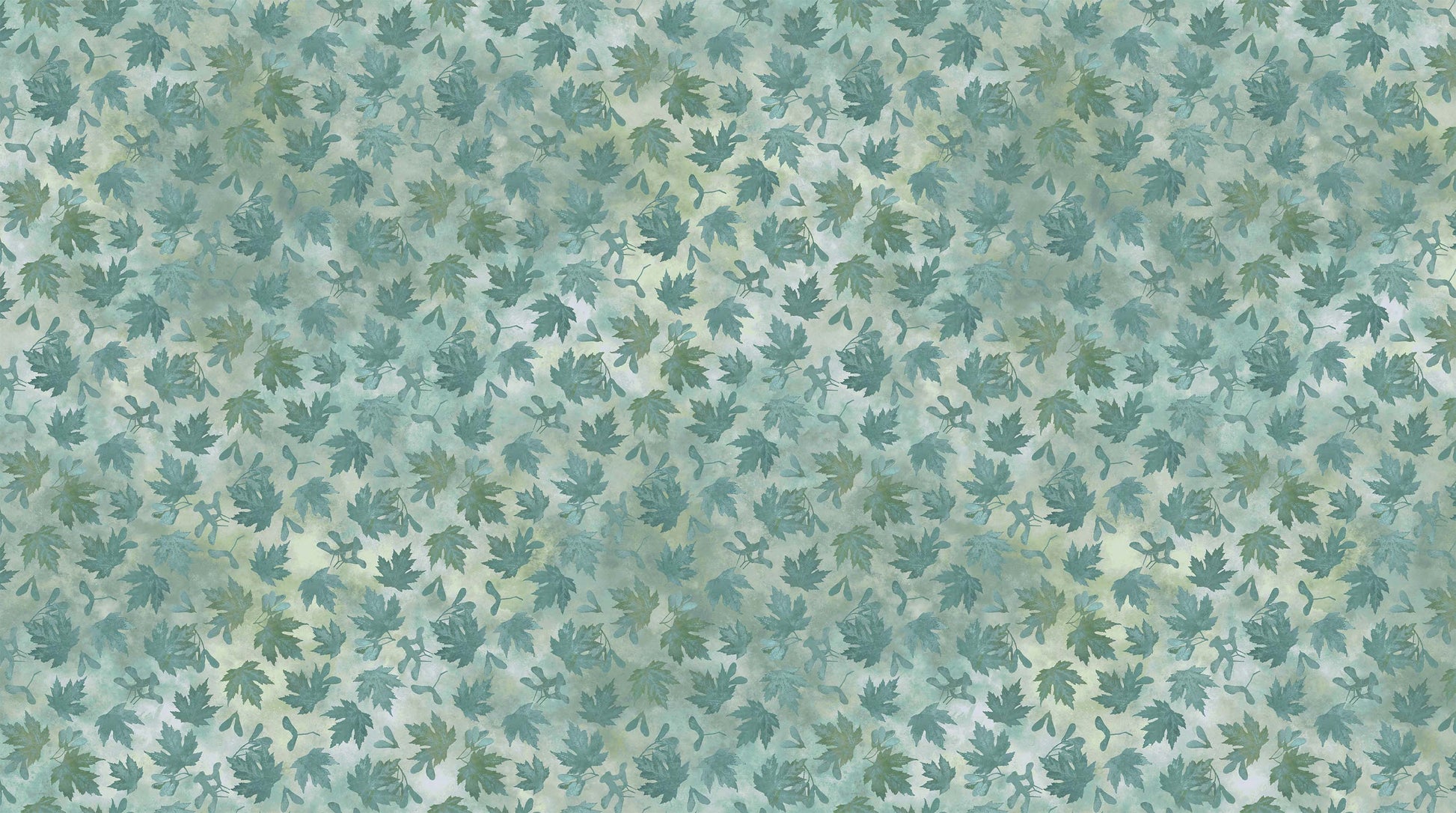 Autumn Splendor - Stonehenge - Tonal Leaves - Mid Teal - Licence To Quilt