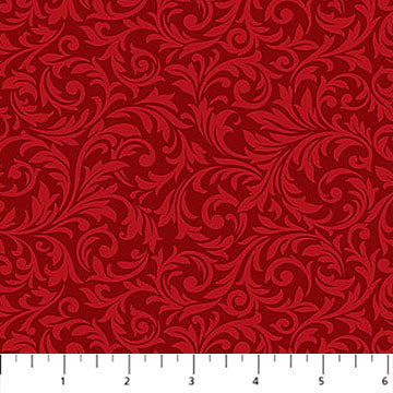 Holiday Joy - Scroll Red - Licence To Quilt