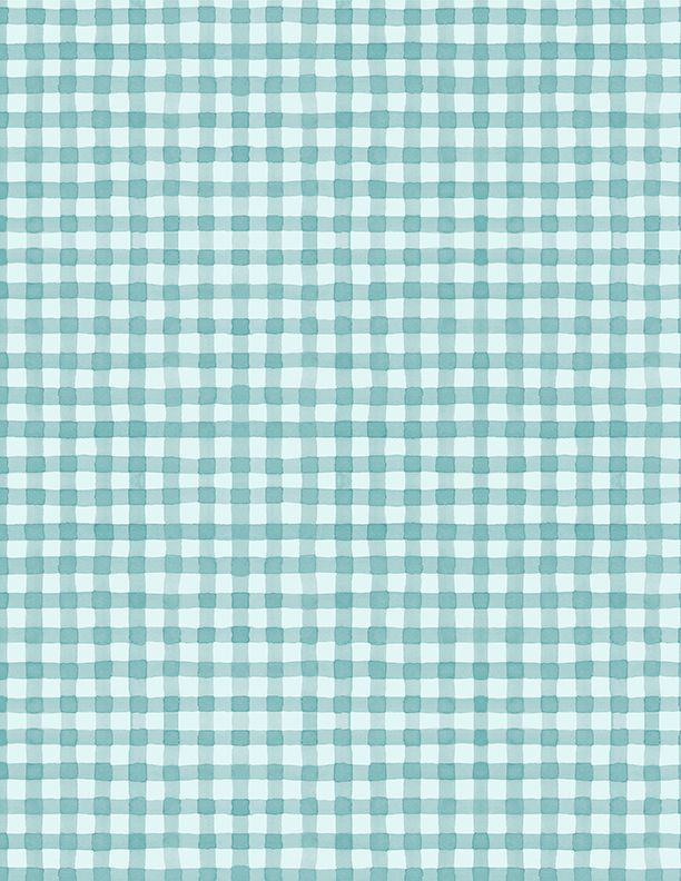 Sunflower Sweet - Gingham Light Teal - Licence To Quilt