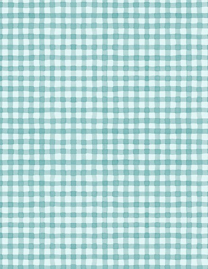 Sunflower Sweet - Gingham Light Teal - Licence To Quilt