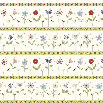 Pocketful of Posies - Cream Border Stripe - Licence To Quilt