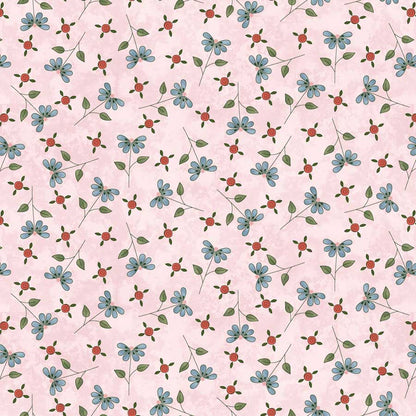 Pocketful of Posies - Light Pink Tossed Flowers and Buds - Licence To Quilt