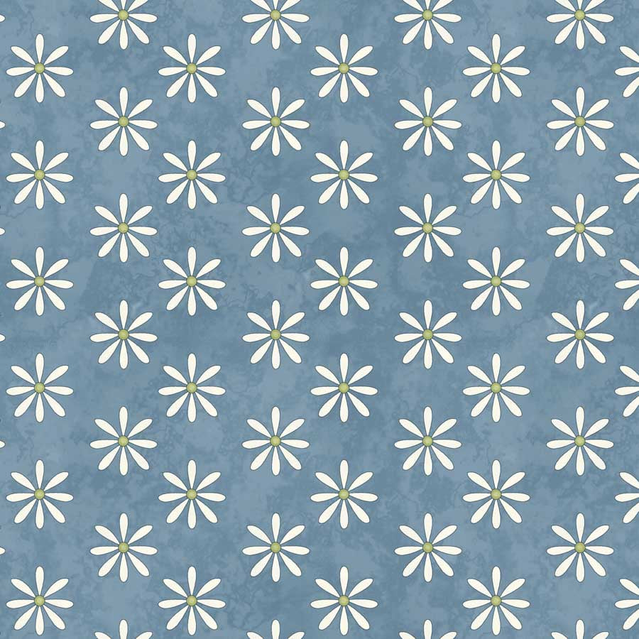 Pocketful of Posies - Light Blue Set Daisies - Licence To Quilt