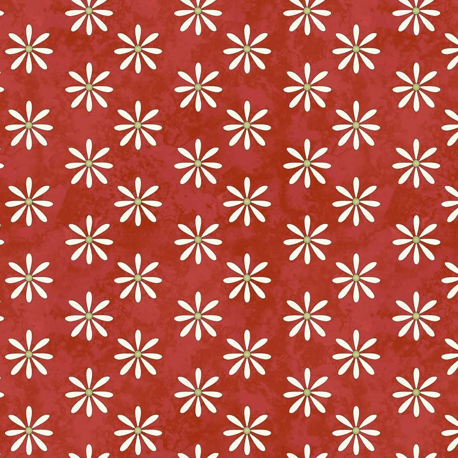 Pocketful of Posies - Red Set Daisies - Licence To Quilt