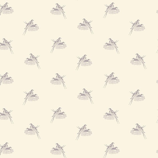 Sienna - Nesting Birds Plum - Licence To Quilt