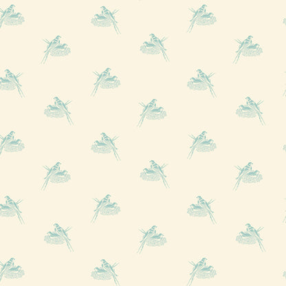 Sienna - Nesting Birds Teal - Licence To Quilt