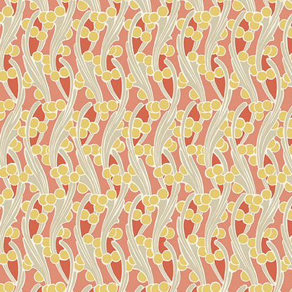 Fleur Nouveau - Seaweed Orange - Licence To Quilt