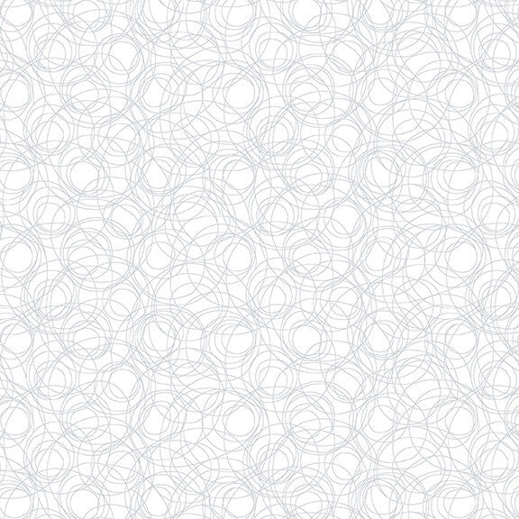 Quilters Flour - White on White Scribble Lines - Licence To Quilt
