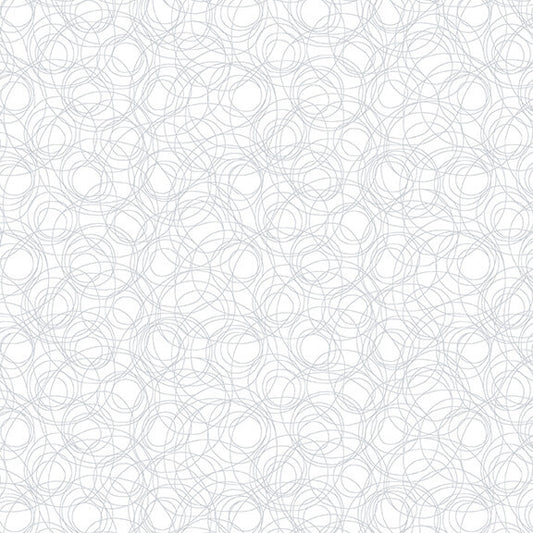Quilters Flour - White on White Scribble Lines - Licence To Quilt