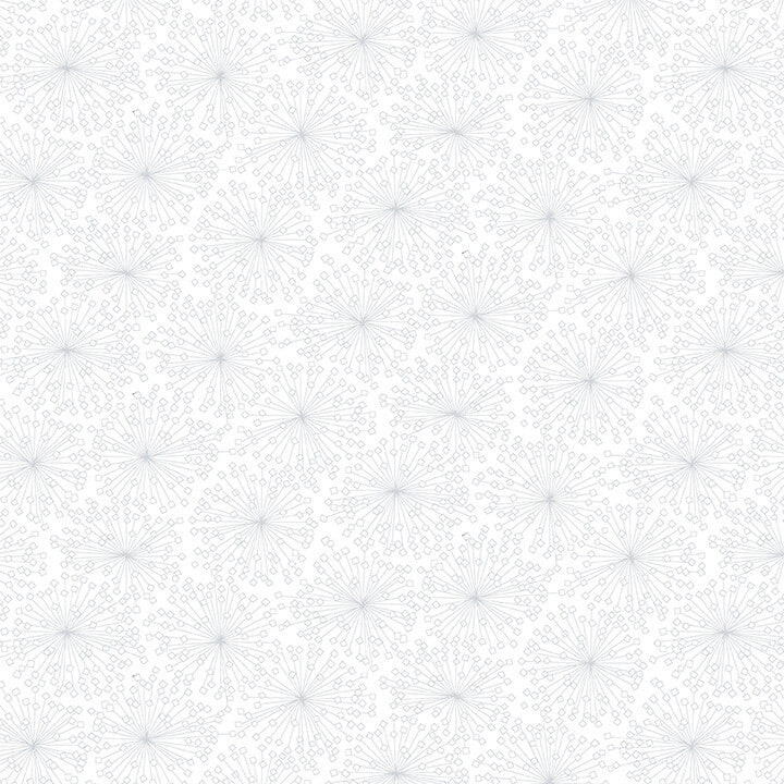 Quilters Flour - White on White Dandelions Whisps - Licence To Quilt