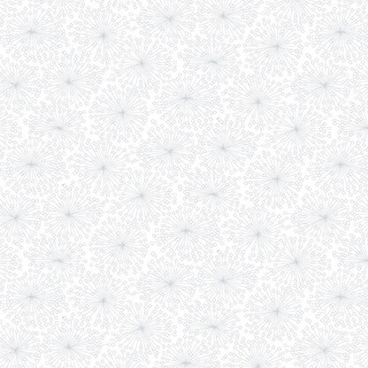 Quilters Flour - White on White Dandelions Whisps - Licence To Quilt