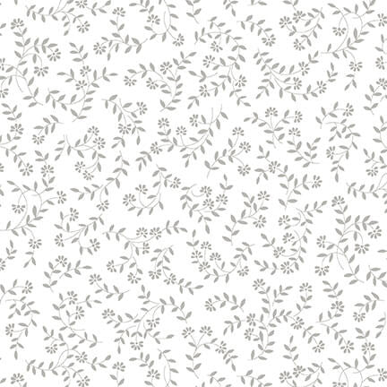 Quilters Flour - White on White Vine Pigment White - Licence To Quilt
