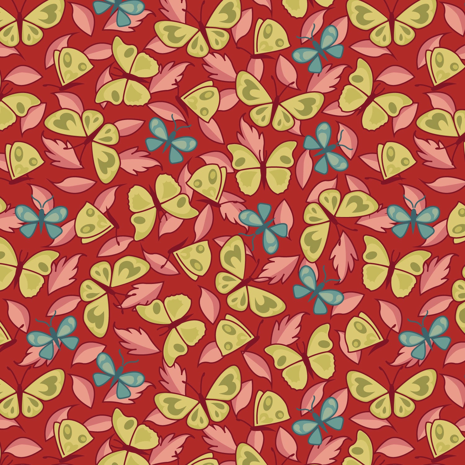 Back & Forth - Butterflies - Rosehip - Licence To Quilt