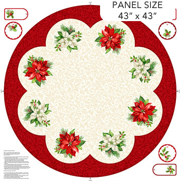 Holiday Joy - Canvas Tree Skirt Panel Cream - toile - Licence To Quilt