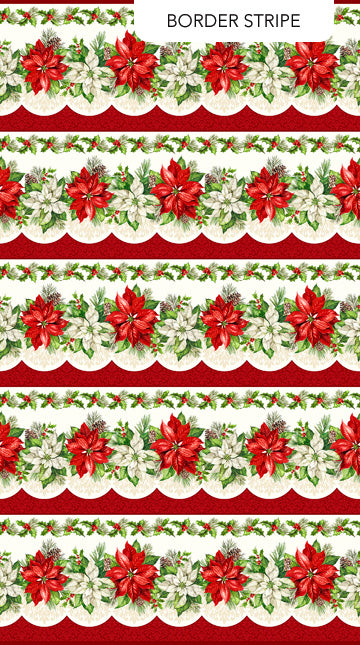 Holiday Joy - Border Stripe Cream Multi - Licence To Quilt