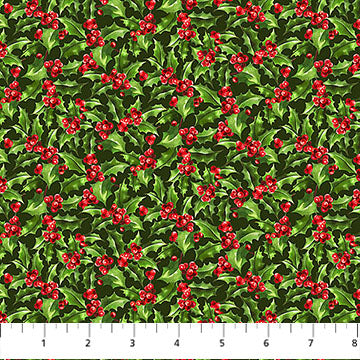 Holiday Joy - Packed Holly Green Multi - Licence To Quilt