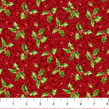 Holiday Joy - Holly Toss - Red Multi - Licence To Quilt