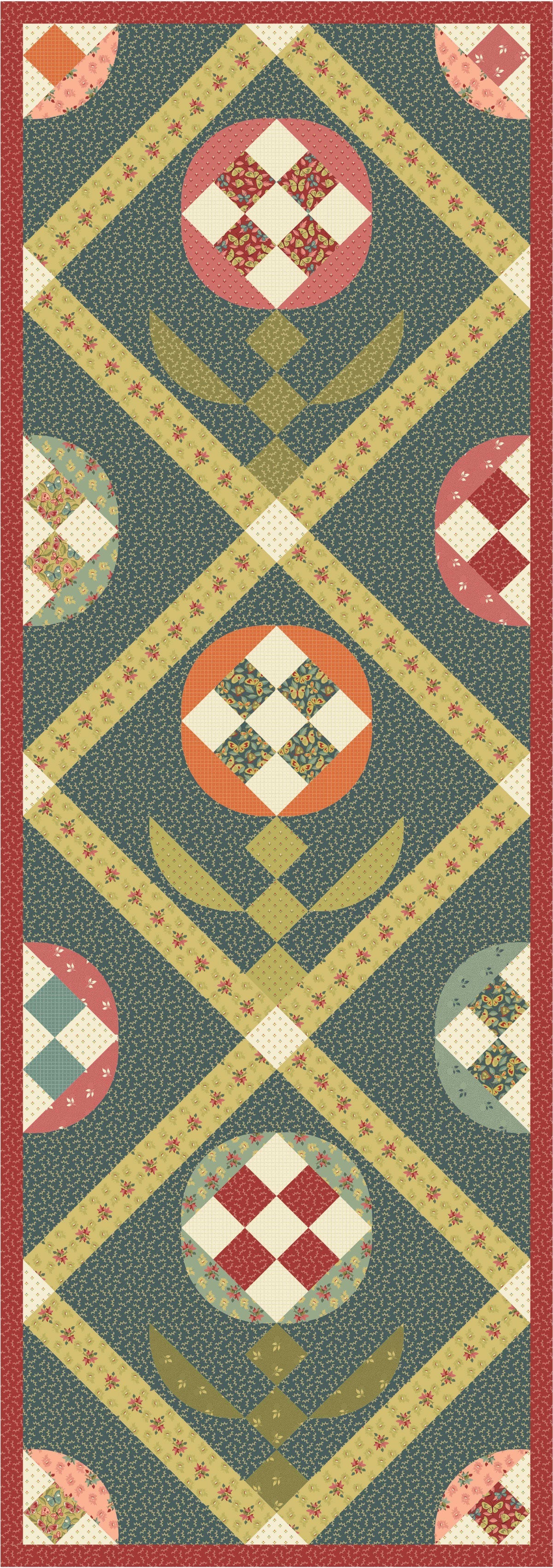 Back & Forth - Butterflies - Deep Blue - Licence To Quilt