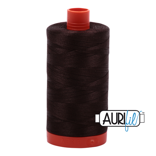 Aurifil Mako 50 - Dark Brown - Licence To Quilt