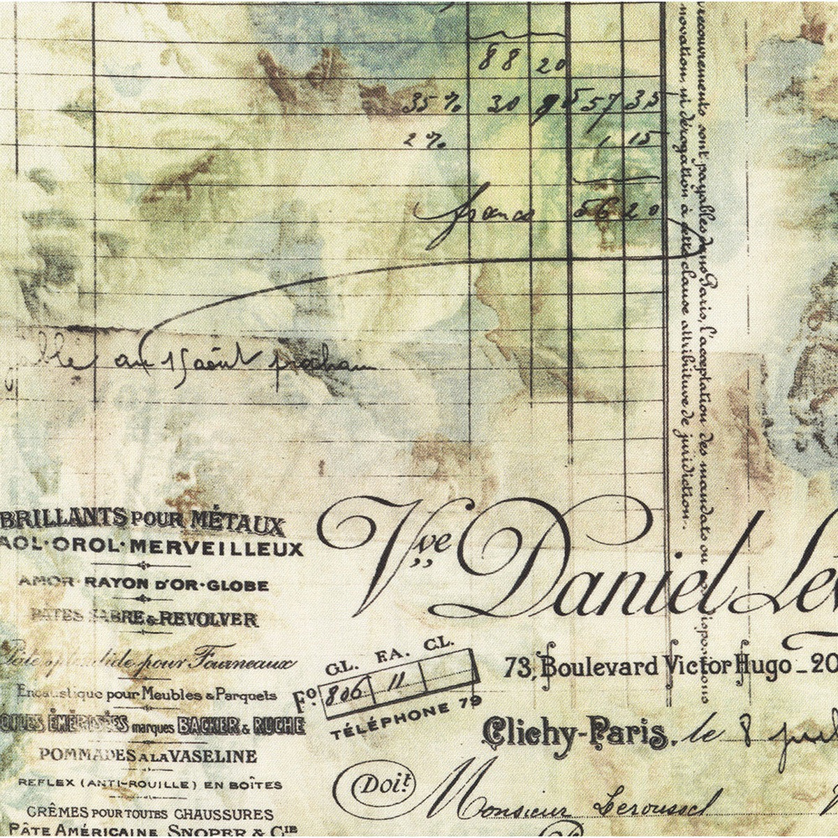 Eclectic Elements - Receipt Aqua - 108" Wide Back - Licence To Quilt