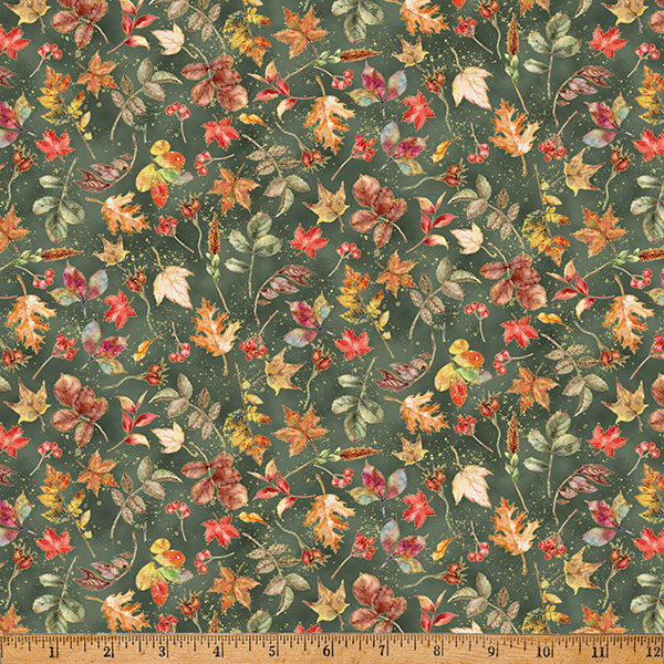 Harvest Bouquet - Leaves Earl Gray - Licence To Quilt