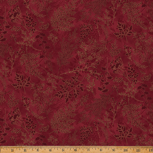 Harvest Bouquet - Foliage Maroon - Licence To Quilt