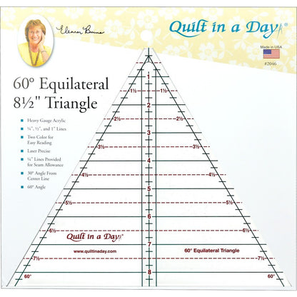 Quilt in a day - Règle patchwork 60° Equilateral - Licence To Quilt