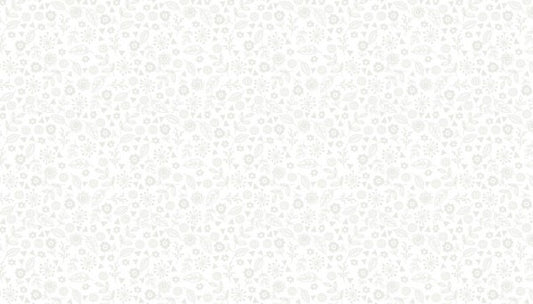 Essentials - Doodle Ditzy White/White - Licence To Quilt