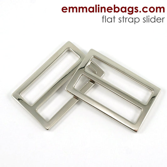 Boucles coulisse rectangulaire - 38 mm - Nickel - Licence To Quilt