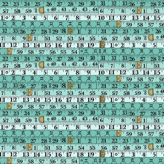 Sewing Room - Tape Measures Blue - Licence To Quilt