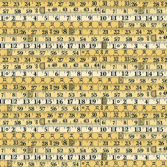 Sewing Room - Tape Measures Yellow - Licence To Quilt