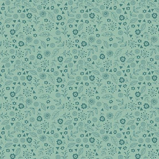 Forest - Doodle Ditzy Turquoise - Licence To Quilt