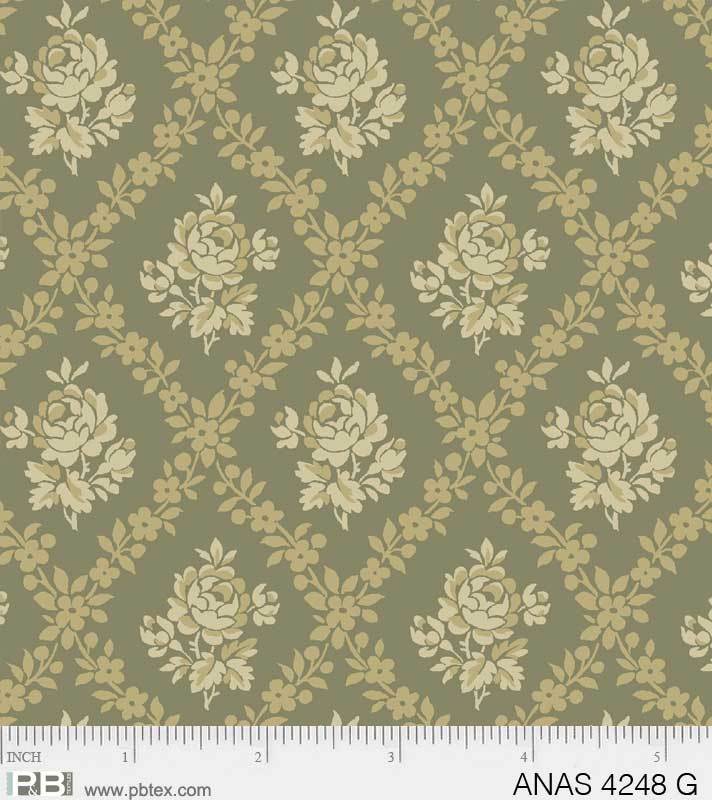 Anastasia - Dasmask Rose Green - Licence To Quilt