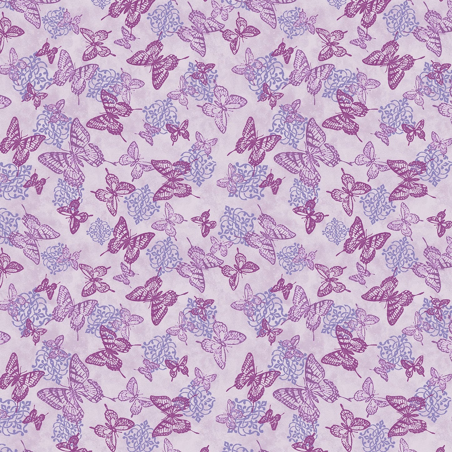 Cats N Quilts - Butterfly Medallion Fuchsia - Licence To Quilt